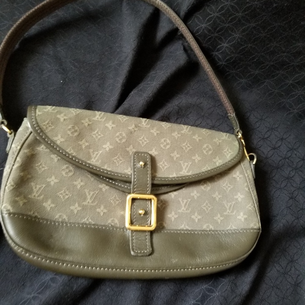 Authentic Louis Vuitton Khaki Green Mini Monogram